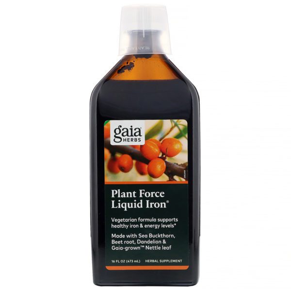 Gaia Herbs, Plant Force Liquid Iron, 16 fl oz (473 ml) - Imagen 3