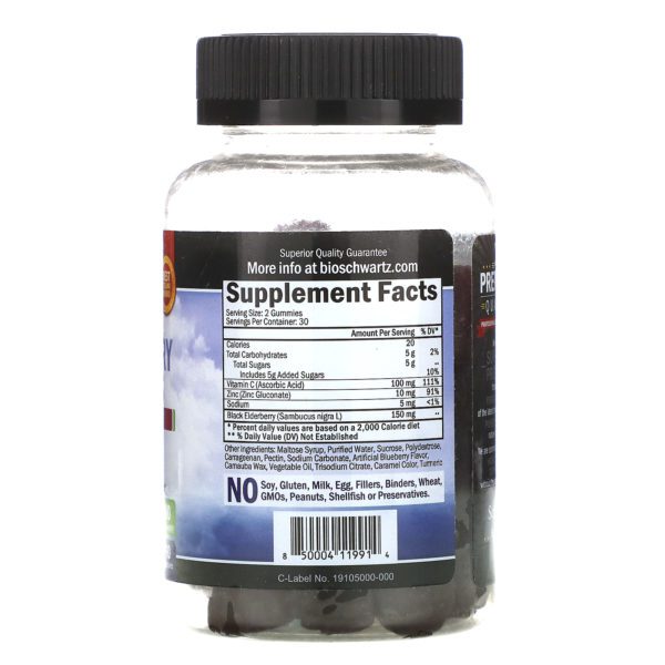 BioSchwartz, Advanced Formula Elderberry Gummies, 60 Gummies - Imagen 2