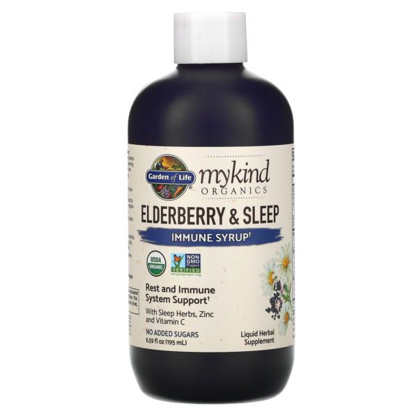 Garden of Life, MyKind Organics, Elderberry & Sleep Immune Syrup, 6.59 fl oz (195 ml) - Imagen 3