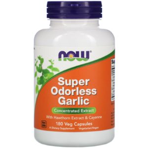Now Foods, Ajo súper inodoro, 180 cápsulas vegetales