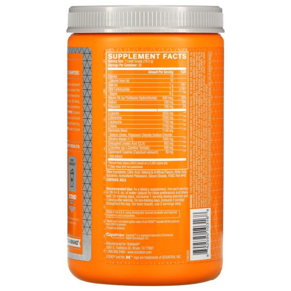 Xtend, Ripped, 7 G de BCAA, Sabor a sandía y lima, 495 g (1,09 lb) - Imagen 2