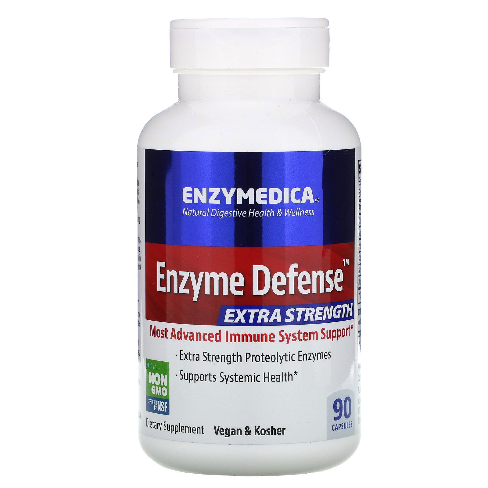 Enzymedica, Enzyme Defense, extra fuerza, 90 cápsulas | Allnatural