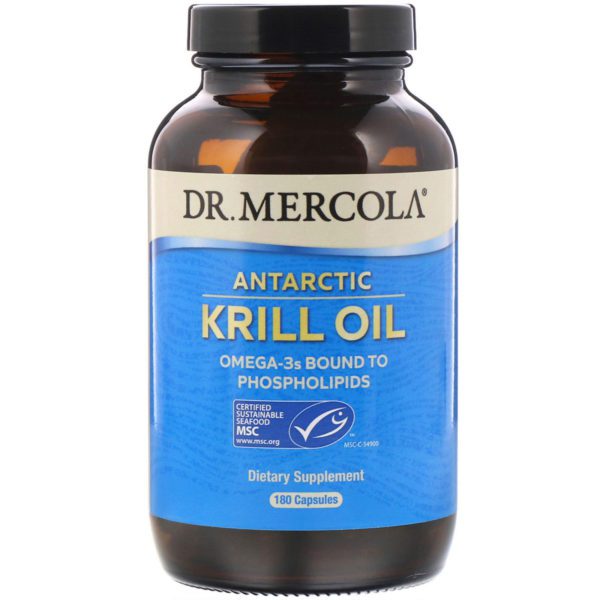 Dr. Mercola, Aceite de krill antártico, 180 cápsulas