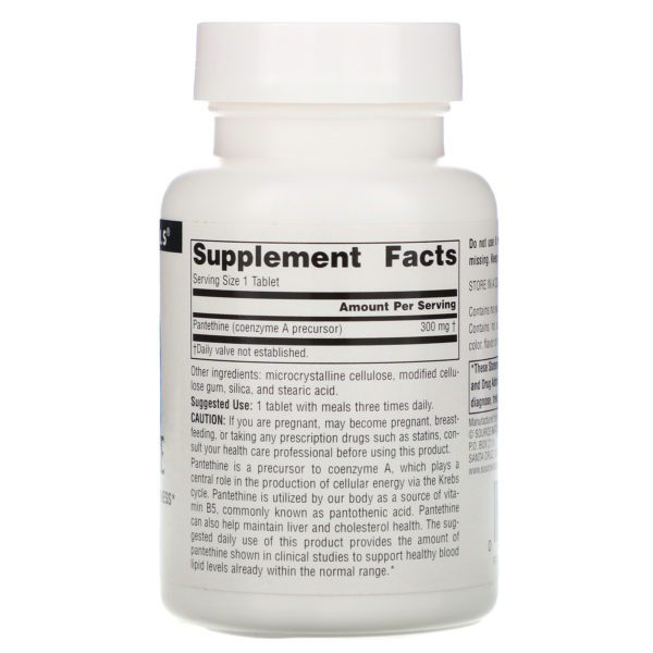 Source Naturals, Pantetina, 300 mg, 90 comprimidos - Imagen 2