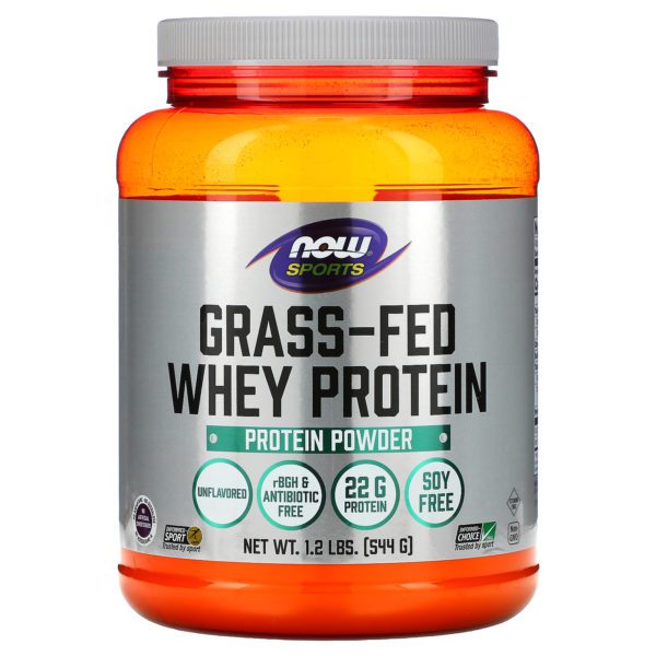 Now Foods, Grass-Fed Whey Protein Concentrate, Unflavored, 1.2 lbs (544 g)