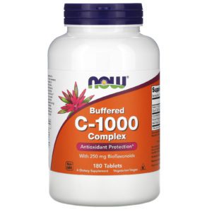 Now Foods, C-1000, calcio neutralizado, 180 pastillas