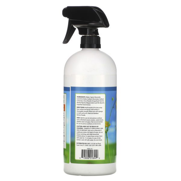 Dr. Mercola, Más limpio, más ecológico, rociador para limpiar varias superficies, cítrico fresco, 32 fl oz (946 ml) - Imagen 2