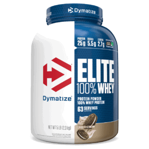 Dymatize Nutrition, Élite, 100% proteína en polvo de suero de leche, galletitas y crema, 5 libras (2,3 kg)