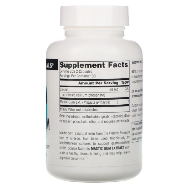 Source Naturals, Mastic Gum Extract, 500 mg, 60 Capsules - Imagen 2
