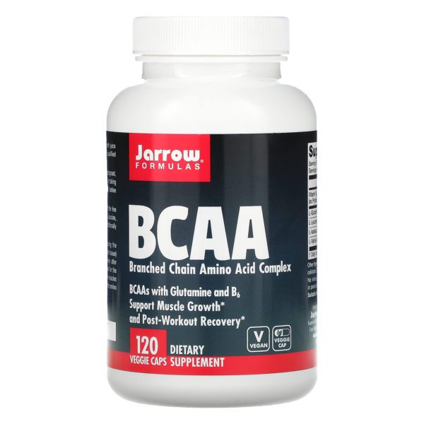 Jarrow Formulas, Complejo de aminoácido de cadena ramificada (BCAA), 120 cápsulas vegetales