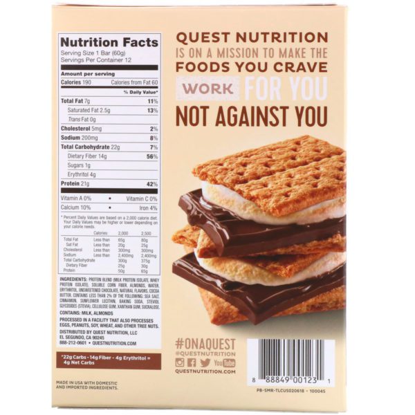 Quest Nutrition, Barra de Proteína, Sabor de Pastelitos, 12 Barras, 2.12 (60 g) Cada una - Imagen 3