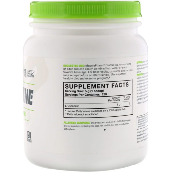MusclePharm, Essentials, Glutamine, Unflavored, 1.32 lbs (600 g) - Imagen 2