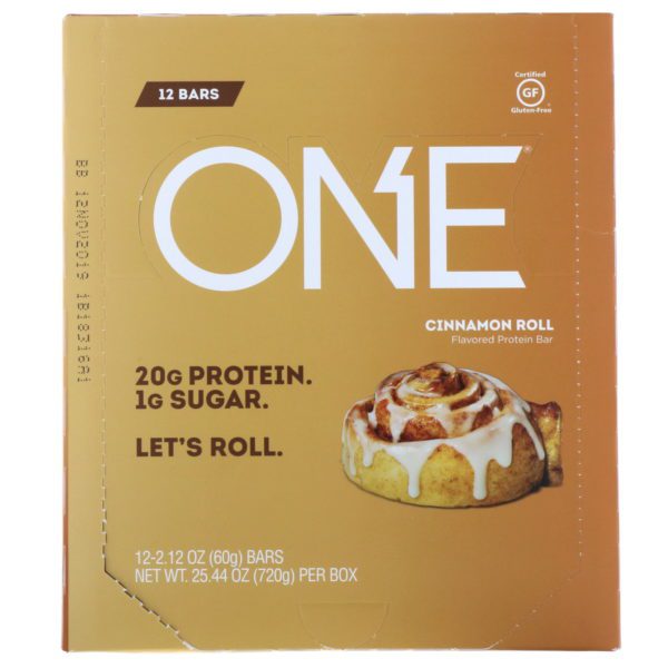 One Brands, ONE Bar, Cinnamon Roll, 12 Bars, 2.12 oz (60 g) Each - Imagen 2