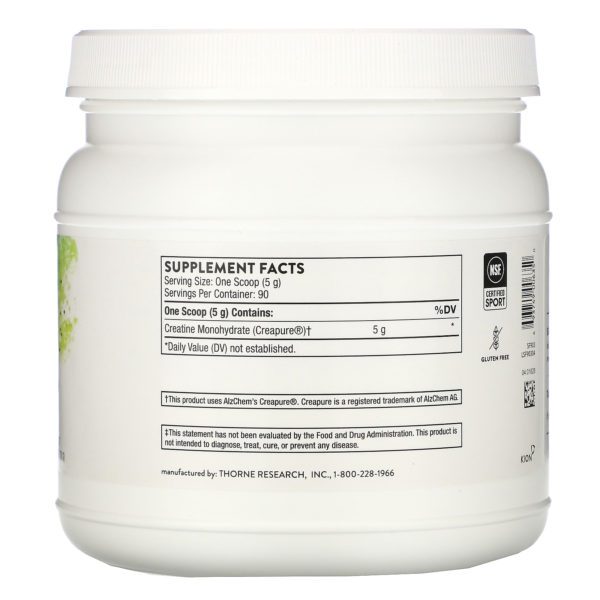 Thorne Research, Creatine, 16 oz (462 g) - Imagen 2