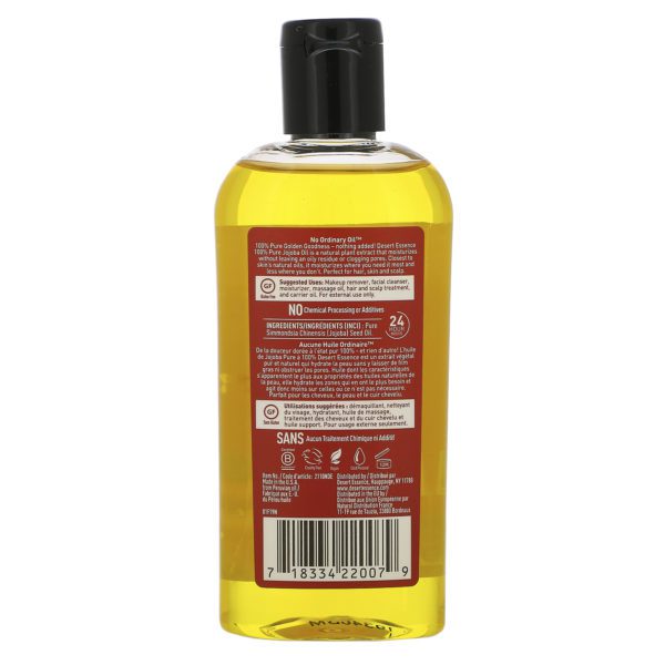 Desert Essence, Aceite de jojoba 100 % puro, 118 ml (4 oz. líq.) - Imagen 2