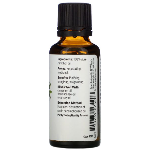 Now Foods, Aceites escenciales, Alcanfor, 30 ml. - Imagen 2