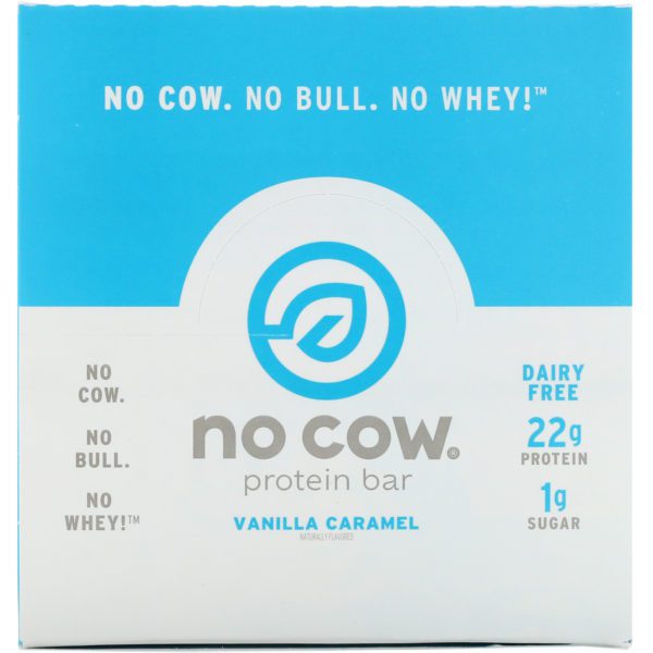 No Cow, Barrita proteica, Caramelo y vainilla, 12 barritas, 60 g (2,12 oz) cada una - Imagen 2