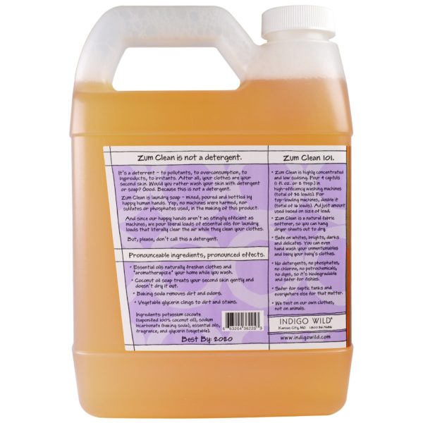 Indigo Wild, Zum Clean, jabón de lavandería de aromaterapia, Incienso y pachuli, 32 fl oz - Imagen 2