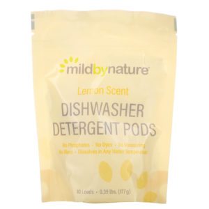 Mild By Nature, Cápsulas de detergente para lavavajillas automáticos, Aroma a limón, 10 cargas, 0,39 lb, 177 g (6,24 oz)