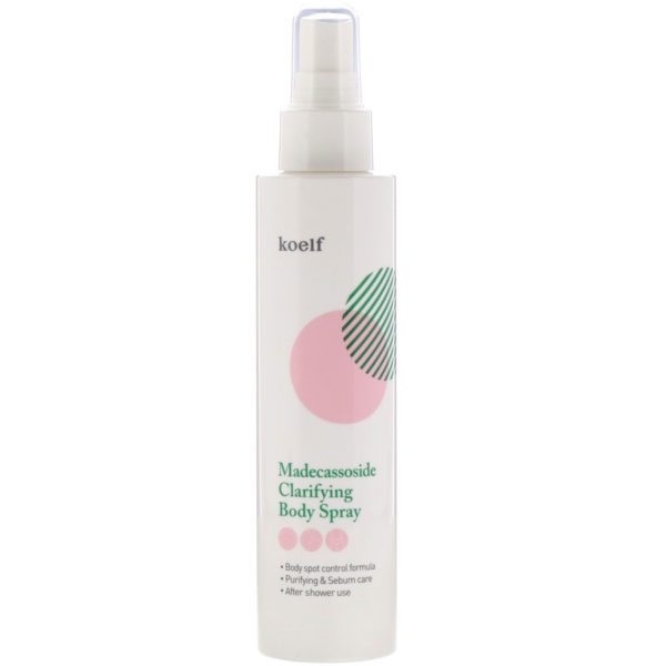 Koelf, Spray madecassoside clarificante para el cuerpo, 150 ml (5,07 oz. líq.)