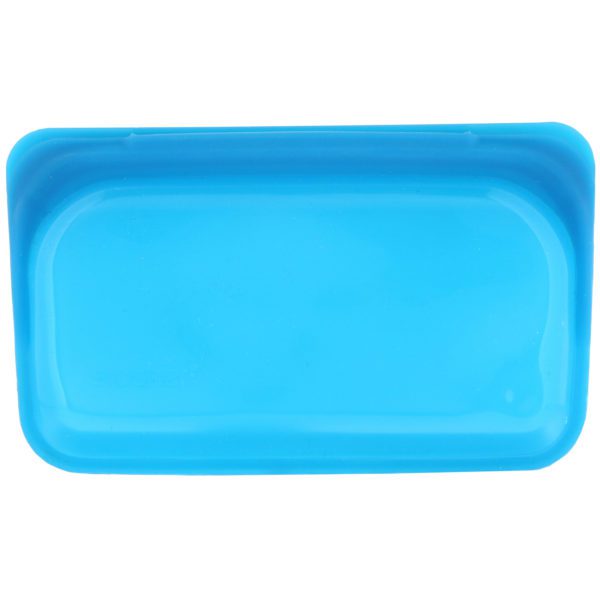 Stasher, Bolsa de silicona reutilizable para alimentos, Tamaño para bocadillos, Pequeña, Azul, 293,5 ml (9,9 oz. líq.) - Imagen 3