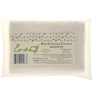 Earth's Natural Alternative, Compostable Tablecloth, White, 2 Count