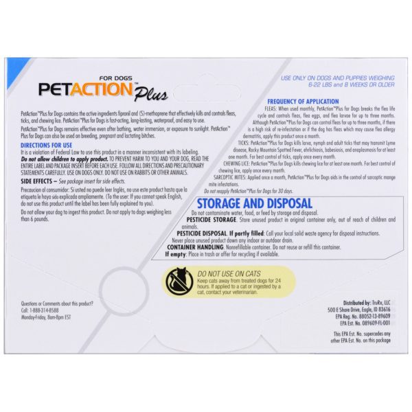 PetAction Plus, Para perros pequeños, 3 dosis - 0.023 fl oz - Imagen 2