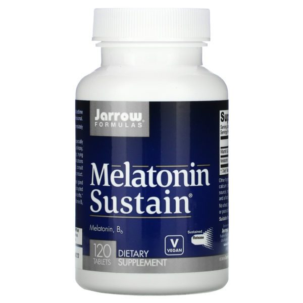 Jarrow Formulas, Melatonin Sustain, suplemento de melatonina, 120 tabletas
