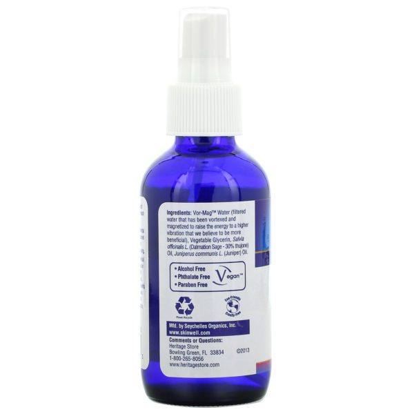 Heritage Store, Aura Smudge, espray de junípero y salvia libre de humo, 4 fl oz (120 ml) - Imagen 2