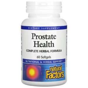 Natural Factors, Salud de la Próstata, Fórmula de Hierbas Completa, 60 Cápsulas Blandas