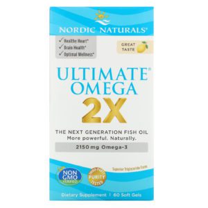 Nordic Naturals, Ultimate Omega 2X, limón, 60 cápsulas blandas de gel