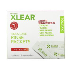 Xlear, Sinus Care Rinse Packets, Fast Relief, 20 Count, 6 g Each