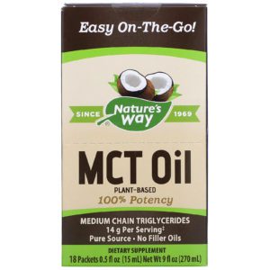 Nature's Way, Aceite MCT, 18 paquetes, 0.5 fl oz (15 ml) c/u