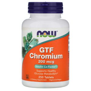 Now Foods, Cromo GTF, 200 mcg, 250 comprimidos