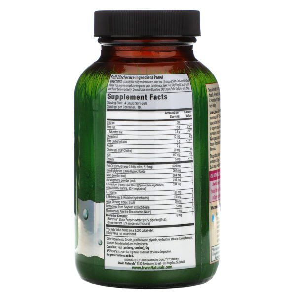 Irwin Naturals, Steel-Libido para mujeres, 75 softget líquidos - Imagen 2