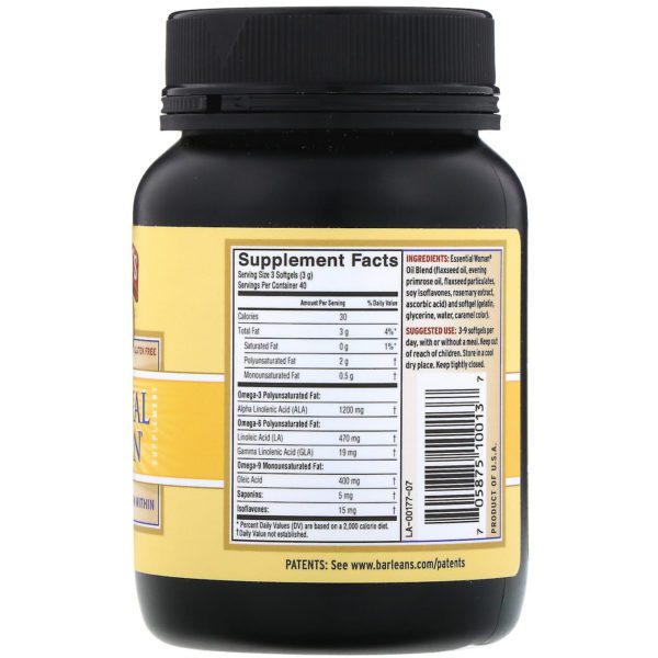 Barlean's, Essential Woman Supplement, 120 Softgels - Imagen 2