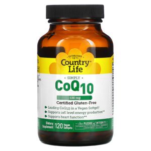 Country Life, CoQ10, 100 mg, 120 cápsulas blandas veganas