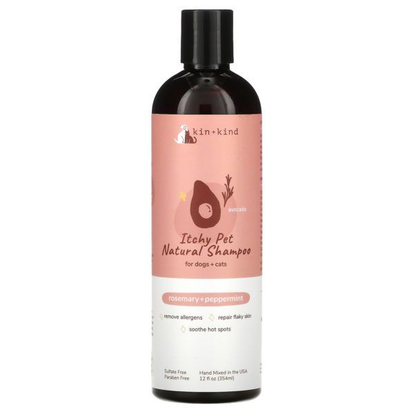 Kin+Kind, Itchy Pet Natural Shampoo, For Dogs & Cats, Rosemary, Peppermint, 12 fl oz (354 ml)