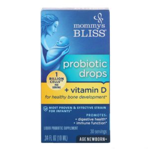 Mommy's Bliss, Gotas probióticas + Vitamina D, .34 fl oz (10 ml)
