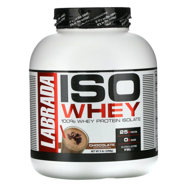 Labrada Nutrition, Suero ISO, 100 % Aislado de proteína de suero, Chocolate, 5 lb (2268 g)