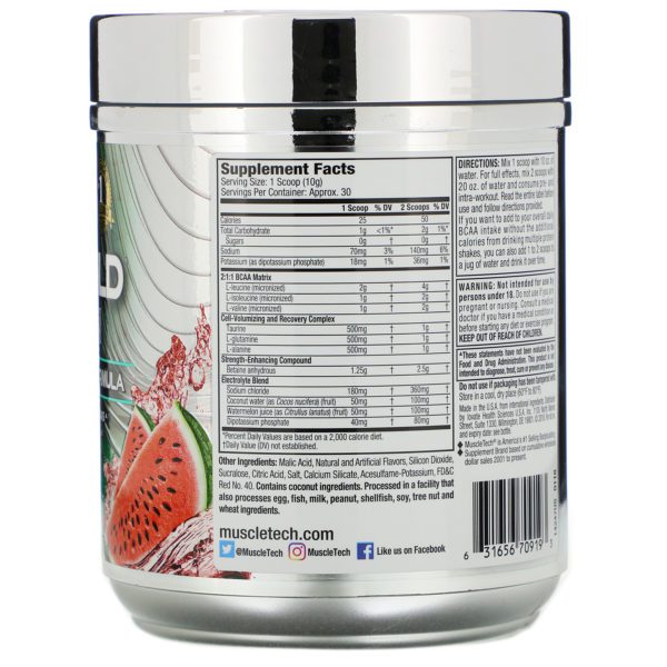 Muscletech, Amino Build Next Gen, Watermelon, 9.91 oz (281 g) - Imagen 2