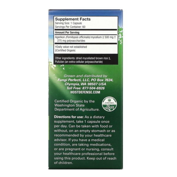 Fungi Perfecti, Agarikon, 60 Vegetarian Capsules - Imagen 2