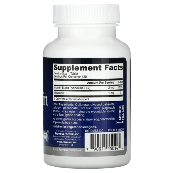 Jarrow Formulas, Melatonin Sustain, suplemento de melatonina, 120 tabletas - Imagen 2