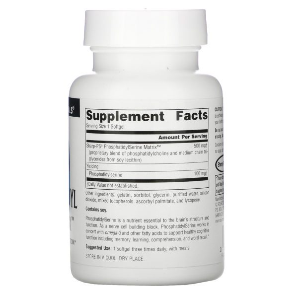 Source Naturals, Phosphatidyl Serine Matrix, 500 mg, 60 Softgels - Imagen 2
