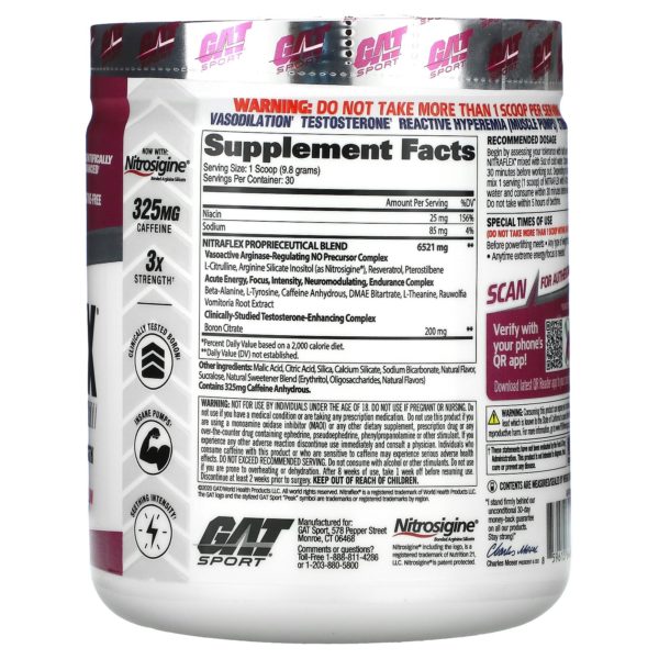 GAT, Sport, NITRAFLEX, Watermelon, 10.4 oz (294 g) - Imagen 2