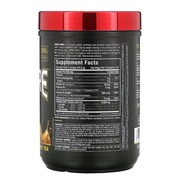 ALLMAX Nutrition, AMINOCORE BCAA, Sweet Tea, 0.69 lbs (315 g) - Imagen 2