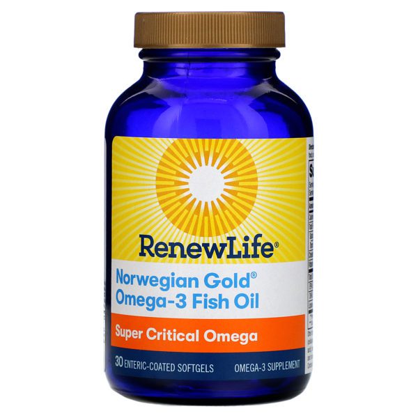 Renew Life, Norwegian Gold Omega-3 Fish Oil, 1,045 mg, 30 Enteric-Coated Softgels - Imagen 3