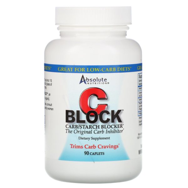 Absolute Nutrition, CBlock, Carb/Starch Blocker, 90 Caplets - Imagen 3