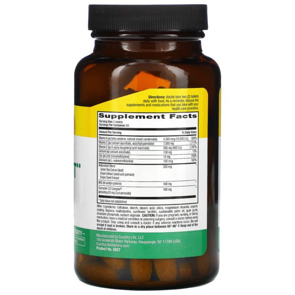 Country Life, Super 10 Antioxidante, 120 Tabletas - Imagen 2