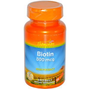 Thompson, Biotina, 800 mcg, 90 tabletas